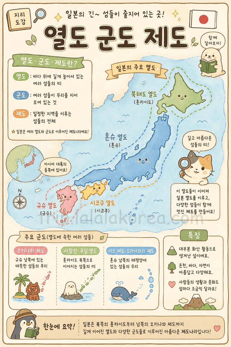 일본 열도가 무너진다? 라고 할때 '열도'의 진짜 뜻과 군도·제도 차이점 완벽 정리