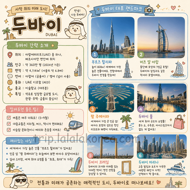 두바이 위치 및 필수 관광지 요약 (야심 찼던 인공섬들의 충격적 근황까지)